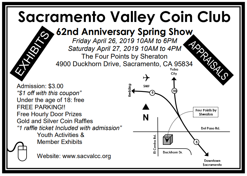 Home Page w Show Info Sac Valley Coin Club